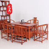 红木茶桌椅非洲花梨木中式功夫茶桌实木茶桌茶几组合雕花吉祥茶台