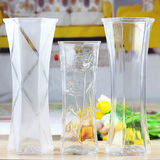 花瓶富贵竹中大号玻璃透明百合水培简约现代六角桌面插花花瓶批发