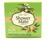 韩国进口 爱敬绿茶橄榄精油护肤沐浴香皂 100g  滋润美肤