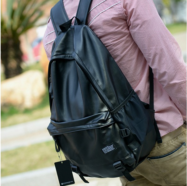 2014韩版潮流男包男士双肩包女包高中学生书包pu皮背包休闲电脑包