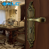 KLC 欧式纯铜室内房门锁具 卧室仿古机械门锁实木门把手 奥古斯丁