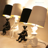 摩爵玩偶床头灯创意时尚卧室客厅欧式简约个性可爱小丑台灯特价D