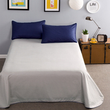 纯色简约全棉床单单件加大素色纯棉单人双人学生床单被单1.8米2米