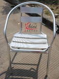 户外铝合金单管椅子庭院休闲铝桌椅 铝制单管椅子 餐厅铝椅