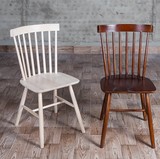 北欧全橡木温莎椅纯实木餐椅靠背椅咖啡厅餐厅椅孔雀椅箭椅休闲椅