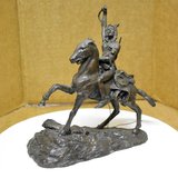 西洋古董收藏欧洲二手旧货 美国淘回 1988年出品铜器人物雕塑摆件