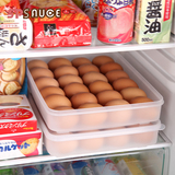 日本SP大容量鸡蛋盒 24格鸡蛋收纳盒塑料保鲜盒冰箱带盖储物盒子