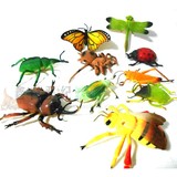 塑胶空心仿真/动物昆虫玩具/蜜蜂/蝴蝶/七星瓢虫/10款昆虫模型
