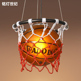 北欧复古创意个性餐厅酒吧台体育馆卖场运动主题艺术装饰篮球吊灯