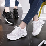 斯美高2016夏款网鞋运动鞋女韩版圆头系带气垫鞋学生休闲跑步鞋子