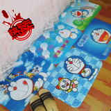日本人气可爱卡通防滑垫哆啦A梦地垫珊瑚绒地毯儿童卧室门口垫子