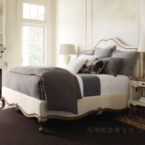 欧式布艺床 法式1.8米实木婚床 新古典田园简约床 美式现代双人床