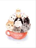 猫咪世界天使小猫咪挂画壁画无框画装饰画4030尺寸两幅九折包邮