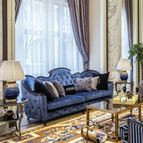 掌上明珠沙发新古典欧式沙发组合真皮质后现代酒店大堂厅洽谈沙发