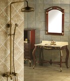 欧式卫浴房浴室淋浴器复古水龙头喷头全铜仿古淋浴花洒套装全铜