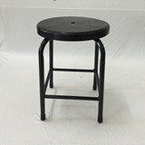 厂家直销黑色防静电塑胶凳子smt工作加固四脚圆椅凳 高度可订做