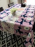 北欧宜家marimekko桌布欧式花布餐桌台布纯棉帆布面料特价热卖