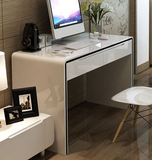 书桌简约现代经济型小户型烤漆电脑桌家用卧室简艺写字台白色组装