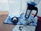 【现货】日本代购afternoontea日本制春季蓝色耐热水壶茶壶附茶漏