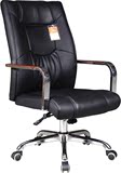 电脑椅子特价办公会议椅尼龙脚固定扶手黑色皮艺大班椅老板椅正品