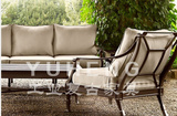美式铁艺复古沙发椅铁艺桌椅组合 庭院休闲沙发桌椅 阳台桌椅套件