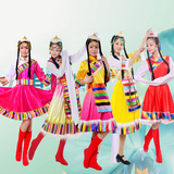 2016新款女装藏族舞蹈演出服装水袖少数民族广场舞服装舞台演出服