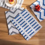 2件包邮几何北欧棉麻餐垫餐布餐巾盖桌布隔热垫碗垫子拍摄背景布
