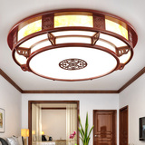 现代新中式吸顶灯客厅灯圆形实木艺餐厅卧室灯具中式大厅灯饰1394