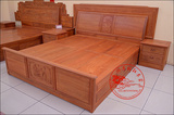 床 双人床 缅甸花梨木 红木家具 实木床 简约中式红木床 大果紫檀