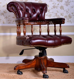 美式实木电脑椅办公椅家用欧式老板椅真皮升降旋转椅书桌椅子包邮