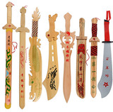 龙泉宝剑 儿童玩具斧头木刀木剑木制辟邪剑倚天剑屠龙刀表演道具