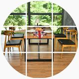 loft美式铁艺餐桌咖啡厅桌6人饭桌子实木仿古办公桌长方形工9-10