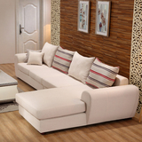 欧梵尼 户型L形组装软麻三人简约现代成人木单人组合双人布艺沙发