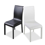欧梵尼  裂纹不带扶手整装成人金属皮革简约现代不锈钢经济型餐椅