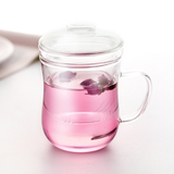 Nonxis茶水分离泡茶杯 沏茶杯玻璃过滤套装 带盖杯子水杯无色透明