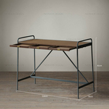 北欧宜家铁艺实木电脑桌创意工作台办公桌现代玄关桌简约书桌