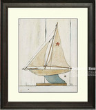 现代美式风格 梦幻海洋帆船实木装饰画 卡通儿童房