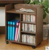 开放式小书架 创意儿童CD架木书橱移动小书柜 宜家边桌，茶几