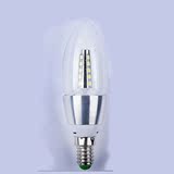 LED尖泡节能蜡烛灯泡3W/5W/7W小螺口E14灯头水晶吊灯光源黄白光