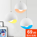 简约现代LED餐吊灯三头圆形创意个性单头吧台吊灯咖啡厅服装店灯
