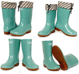 冬季时尚韩版雨鞋雨靴女式保暖加棉加绒防滑防水中筒套鞋水靴新款