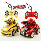 儿童礼物玩具新品对战变形车 可充电红外线遥控对战车战斗机器人