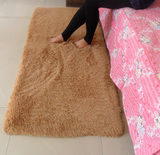 丝毛小地毯定制满铺家用房间客厅沙发茶几卧室床边毯纯色田园地垫