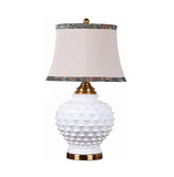 欧式时尚创意白色莲花陶瓷台灯新中式现代简约样板房卧室床头台灯