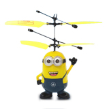 感应飞行小黄人会飞的小飞人充电遥控飞机儿童玩具悬浮耐摔飞行器