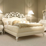 美式乡村 全实木床布艺双人床小户型欧式现代卧室婚床1.5 1.8米
