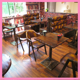 实木复古咖啡厅酒吧主题西餐厅日韩式料理奶茶甜品店沙发桌椅组合