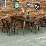 欧式时尚铁艺餐桌椅 金属咖啡桌洽谈桌做旧酒吧桌子 复古铁皮桌椅