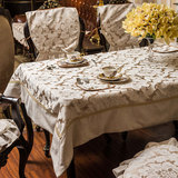 现代美式田园餐桌布布艺 时尚欧式台布茶几桌布 长方形桌旗盖布