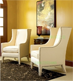 欧式布艺沙发椅简约现代高档会客洽谈椅单人沙发宜家客厅家具A10